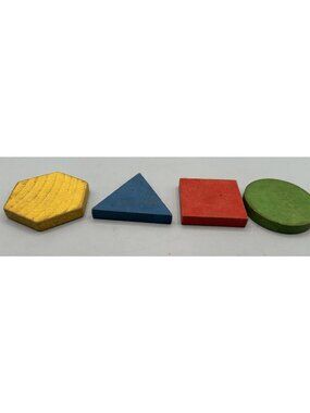 1970s Vintage Playskool Shape Sorter Wooden Chips Replacement Pieces